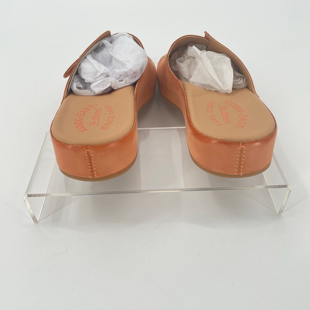 Kork-Ease Womens Mesa Slide Sandals 7M Orange Leather Wedge KE0023508 Studs - Picture 4 of 14